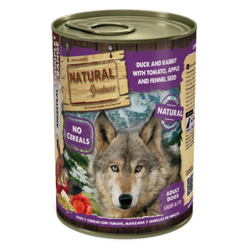 Natural Greatness Pato y Conejo con Tomate, Manzana  y...