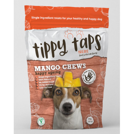 Tippy Taps de Mango snacks de fruta deshidratada para perros