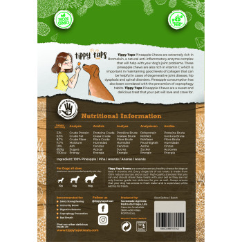 Tippy Taps de Piña snacks de fruta deshidratada para perros 2