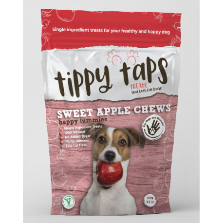 Tippy Taps de Manzana dulce snacks de fruta deshidratada para perros