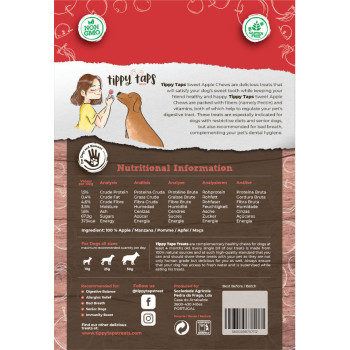 Tippy Taps de Manzana dulce snacks de fruta deshidratada para perros 2