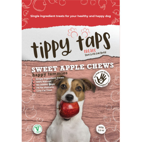 Tippy Taps de Manzana dulce snacks de fruta deshidratada para perros