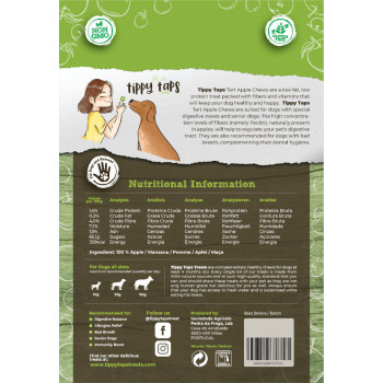 Tippy Taps de Manzana ácida snacks de fruta deshidratada para perros 2