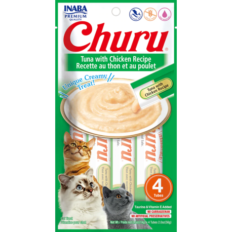 Churu Purée Receta de atún con pollo snack para gatos