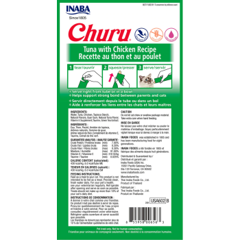 Churu Purée Receta de atún con pollo snack para gatos 2