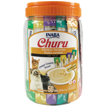 Churu Purée Bote 50 ud. variedades de pollo snack para gatos