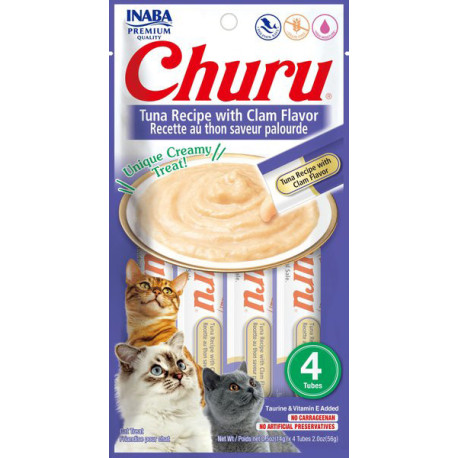 Churu Purée Receta de atún con almeja snack para gatos